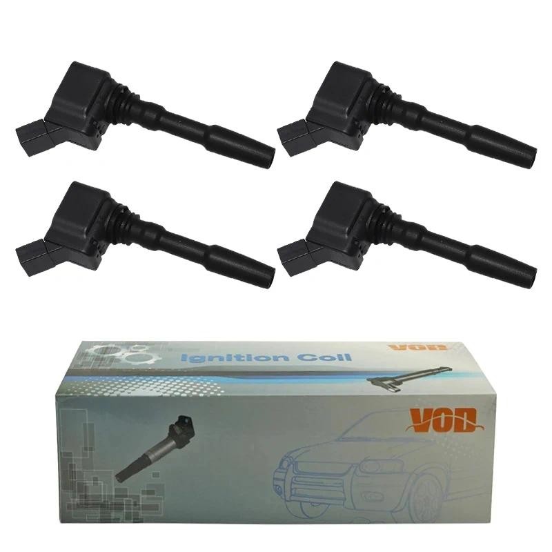 คอยล์จุดระเบิด 4X 06L905110D สําหรับ Audi A3 A4 A5 A6 Q3 สําหรับ VW GOLF POLO PASSAT B8 1.8T 2.0T 06