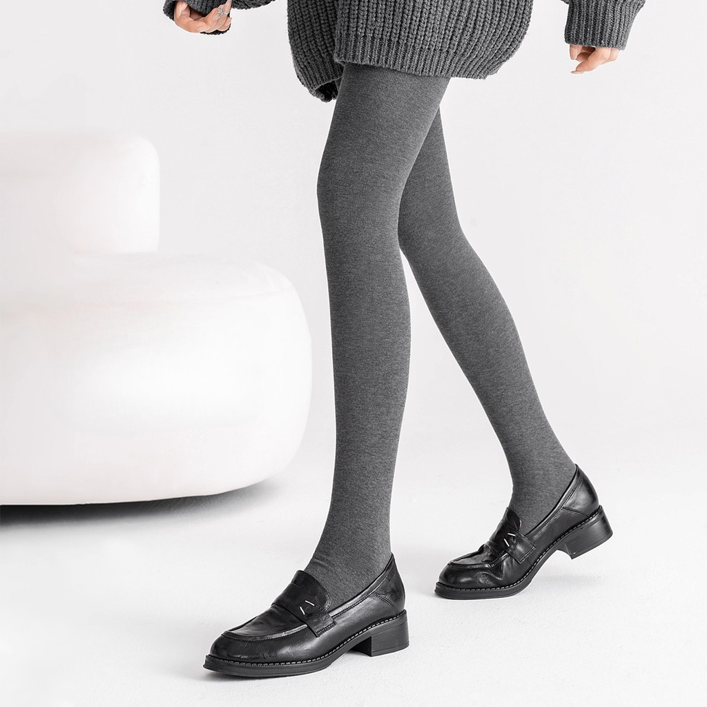 ทิ้งส์สำหรับผู้หญิง สไตล์ matte สีดำสีเทา เหมาะสำหรับฤดูใบไม้ร่วงและหนาว - รูปที่ 6