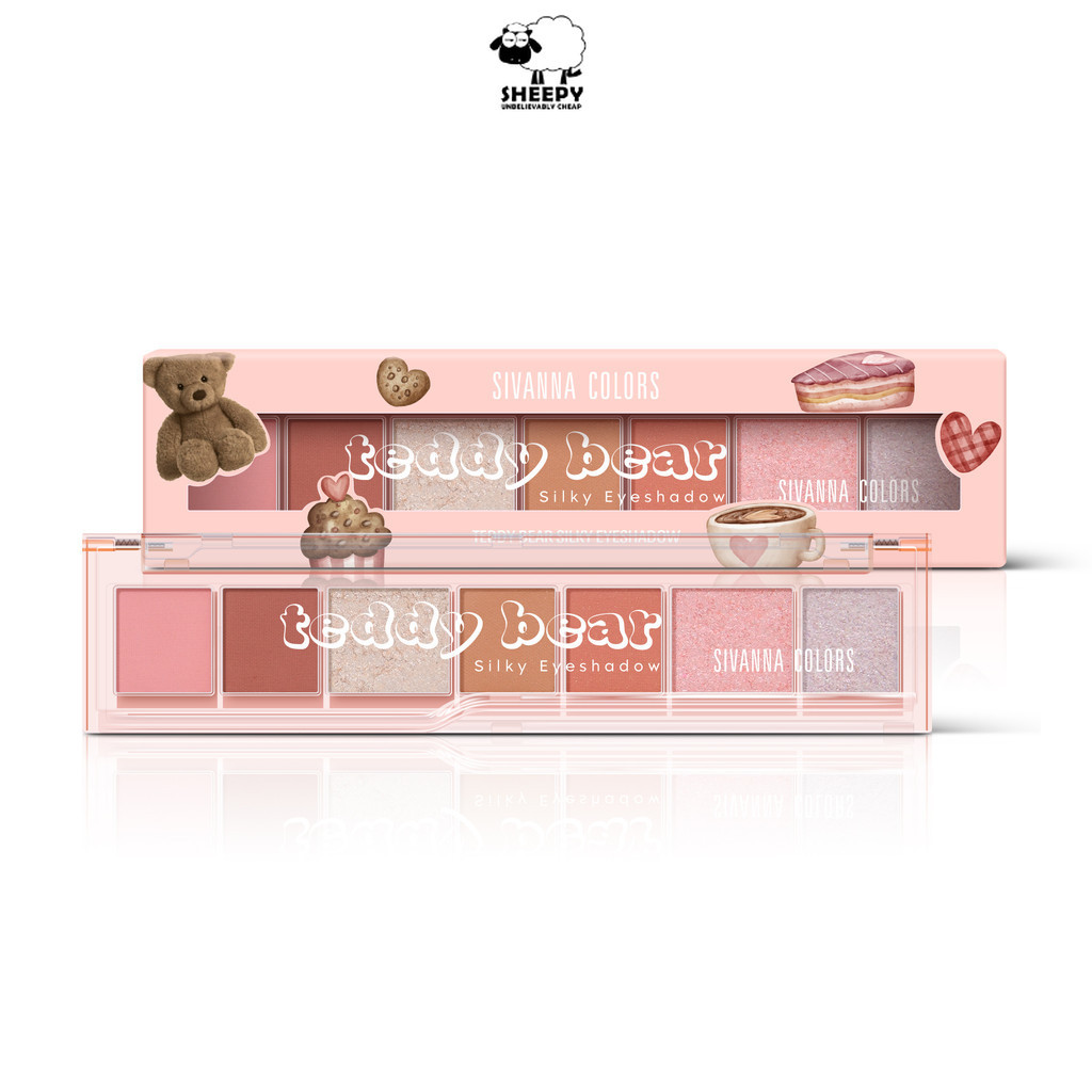 Sivanna Colors Teddy Bear Silky Eyeshadow ซีเวนน่า อายแชโดว์ พาเลท ช่วยเพิ่มสีสัน ตาดูมิติ (HF676)