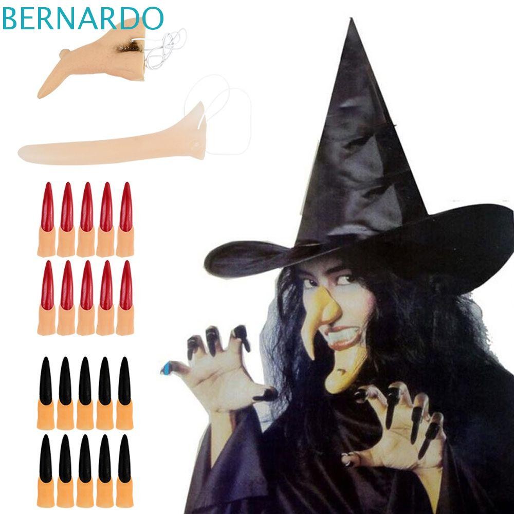 Bernardo Wicked Witch Costume ชุดเครื่องแต่งกายผีพองน่ากลัวสำหรับแม่มดนักคอสเพลย์ พร้อมเล็บและจมูกเส