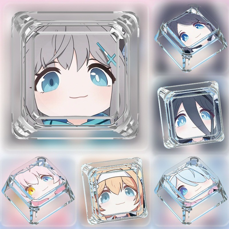 Blue Archive Alice Keycap Single Unflower Cartoon Nana Cross Axis Creative Cute Transparent Mechanic