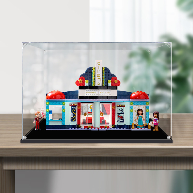 [กล่องแสดงโปร่งใส] กล่องแสดงอะคริลิคโปร่งใสเหมาะสําหรับ LEGO รูป LEGO Heartlake City Cinema 41448 รู