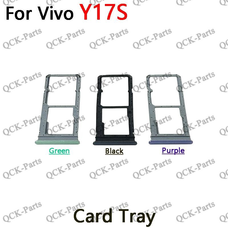 สําหรับ VIVO Y17S ถาดซิมการ์ดผู้ถือช่องใส่การ์ด Reader SD Slot อะแดปเตอร์เปลี่ยน Part