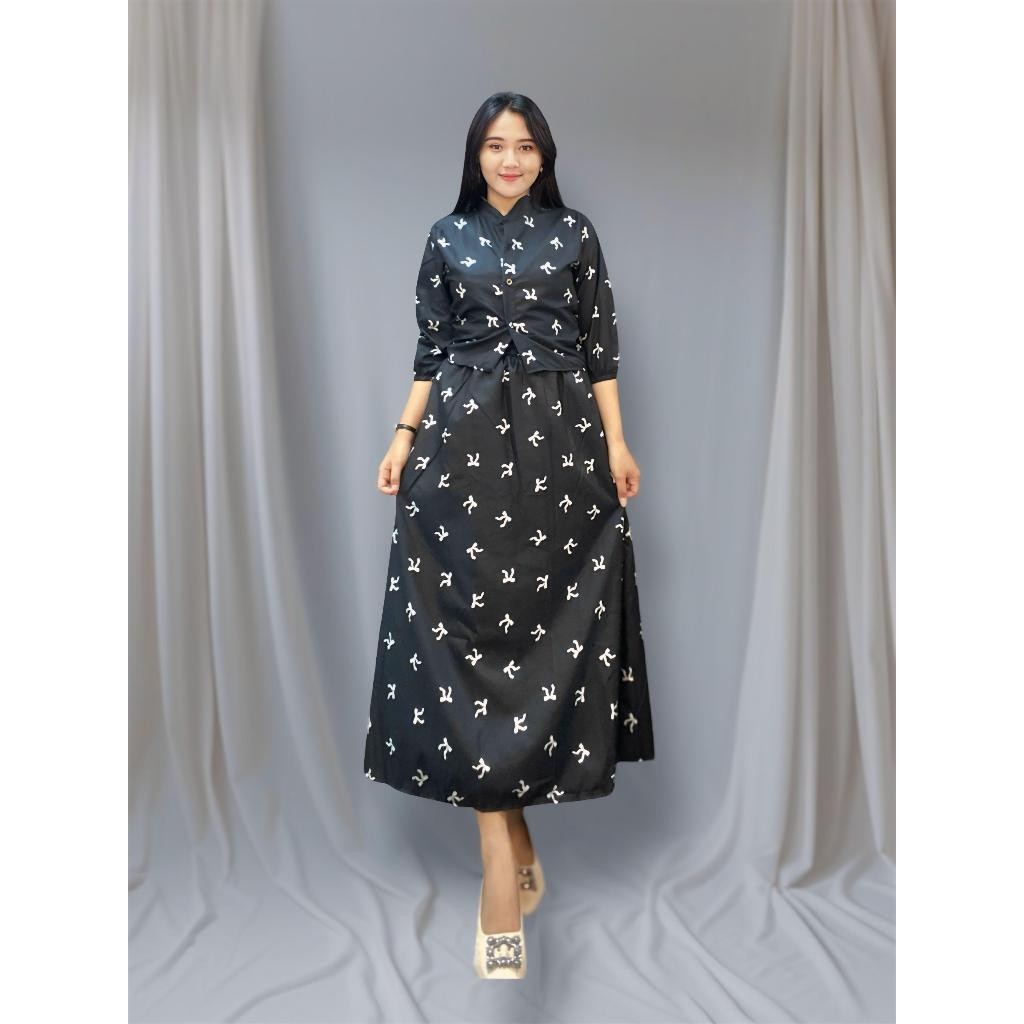 Tq88indonesia ชุดกระโปรงผู้หญิงล่าสุด / ชุดกระโปรงริบบิ้นอินเทรนด์ Esther