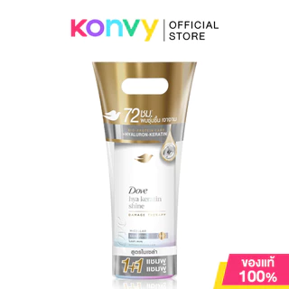 Dove Micellar Shampoo โดฟ แชมพู [360ml x 2pcs] (BiotinAnti-HairFall/Niacinamide Detox/Hya Keratin Shine)