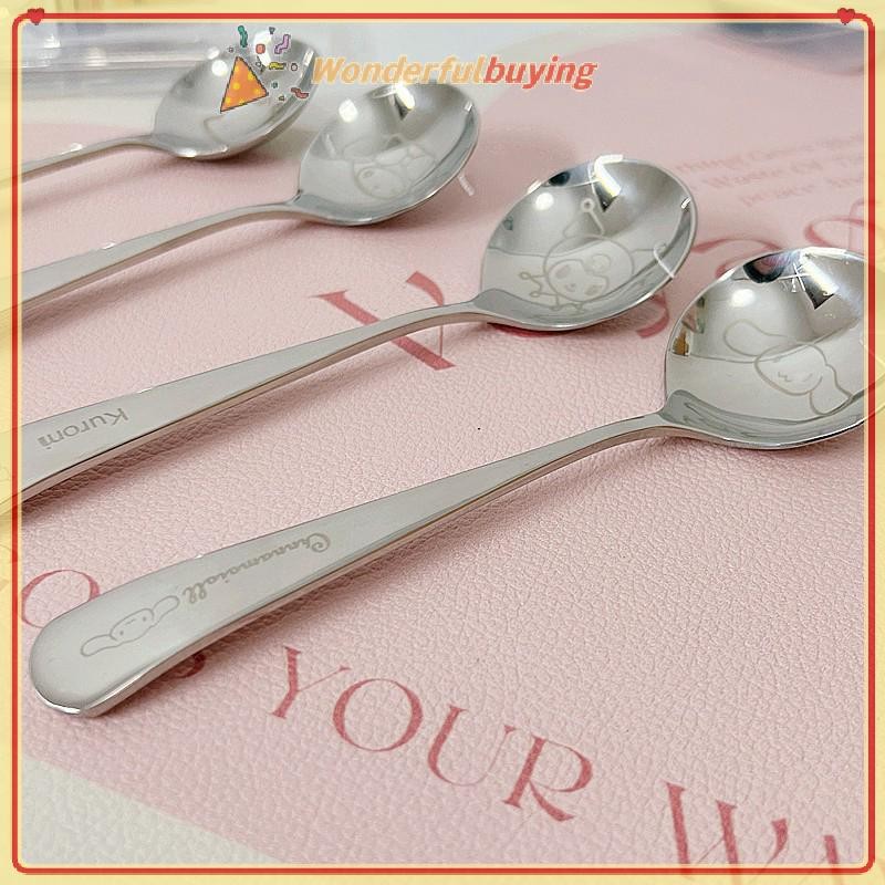 Wbth ชุดช้อนส้อมสเตนเลส ลายการ์ตูน Cinnamorolls น่ารัก สามชิ้น สําหรับเด็ก - รูปที่ 7