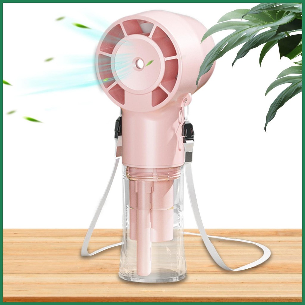 พัดลม 12000 RPM พัดลมความเร็วสูงพร้อม Mist USB 1200mAh ความเร็วสูงคอ Cooling Mister สําหรับการเดินทา