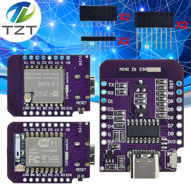 D1 Mini TYPE-C ESP8266 ESP-12F CH340G USB D1 Mini WIFI Development Board D1 Mini NodeMCU Lua IOT Boa