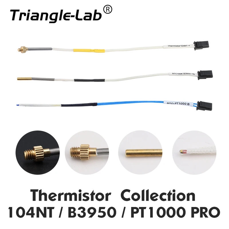C TriangleLab หัวแก้ว 100K 3950 1M & 2M 100k โอห์ม B3950 Thermistor 280℃ สําหรับ ender 3 CR10 ENDER 