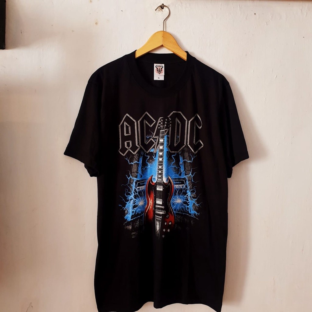 เสื้อยืดวง ACDC, PUNK ROCK MUSIC DISTRO CLOTHES สําหรับผู้ชายและผู้หญิง