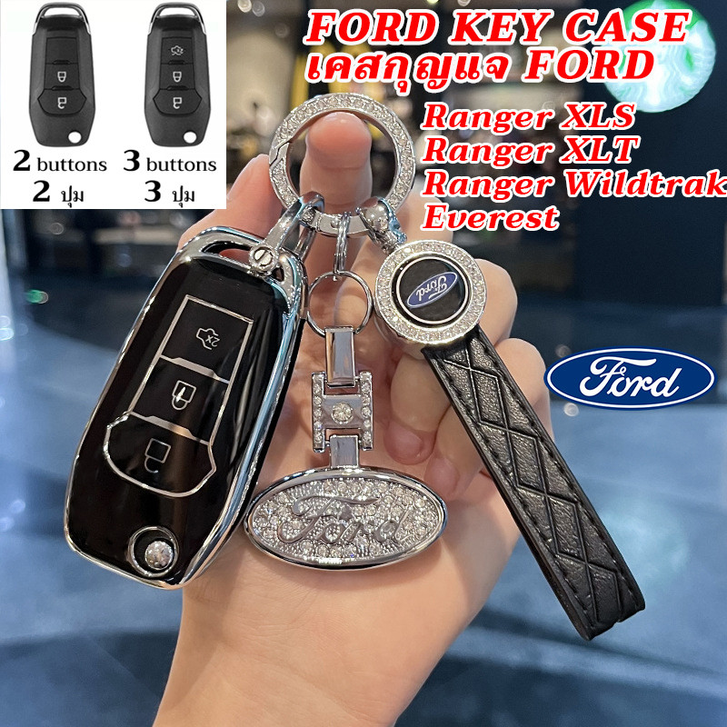 Tpu 2/3 ปุ่มปลอกกุญแจรถ FORD สําหรับ Ranger XLT Wildtrak XLS Everest เคสกุญแจรถรุ่น