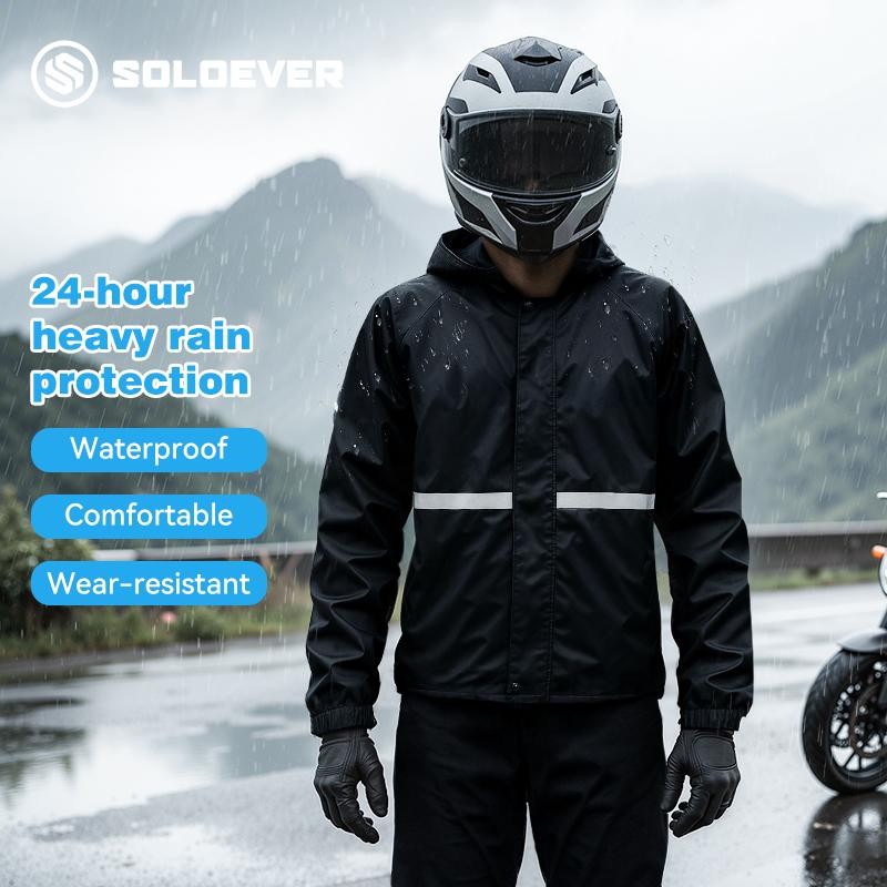 【TH Delivery 】SOLOEVER Raincoat ชุดกันฝน เสื้อกันฝน ผู้ใหญ่ แบบแยกส่วน สวมใส่สบา