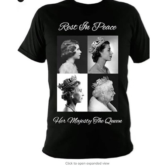 เสื้อยืดElizabeth II Queen 1926-2023 ออกแบบยุคสมัย คอและแขนสั้น สำหรับทั้งชายและหญิง FX88