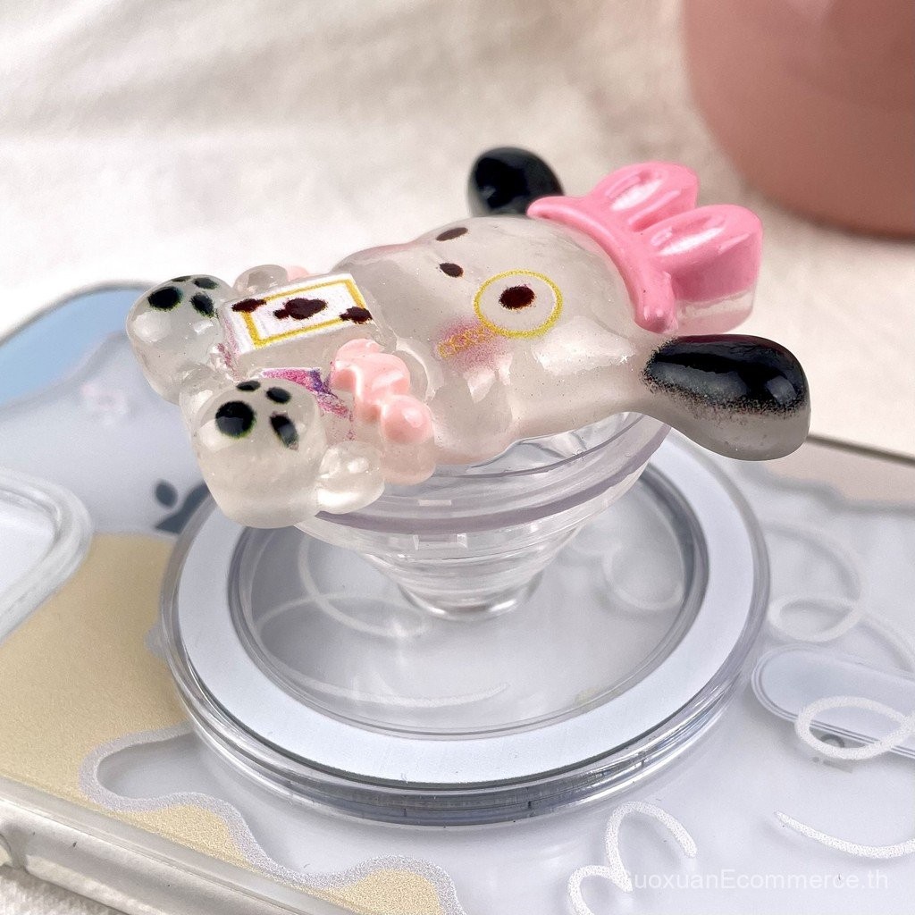 Sanrio ที่วางโทรศัพท์แม่เหล็กสามมิติ Melody magsafe Kuromi KT แมวถุงลมนิรภัยที่วางแบบพับเก็บได้เรซิน 3D ที่วางโทรศัพท์มือถือ - รูปที่ 4