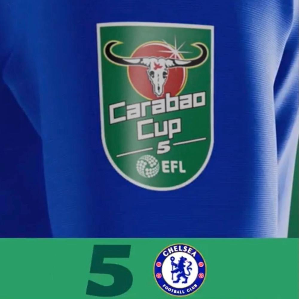 OFFICIAL EFL CARABAO CUP Winners 5 2025-26 Patch (สําหรับ Chelsea FC และ Aston Villa FC)