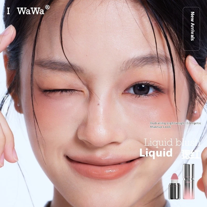 Iwawa Blush Liquid เผยผิว Tender และ Good Complexion Clear และโปร่งใส Contouring น้ําธรรมชาติ Light Lasting แต่งหน้า Matte บรรยากาศขยายแสงน้ํา
