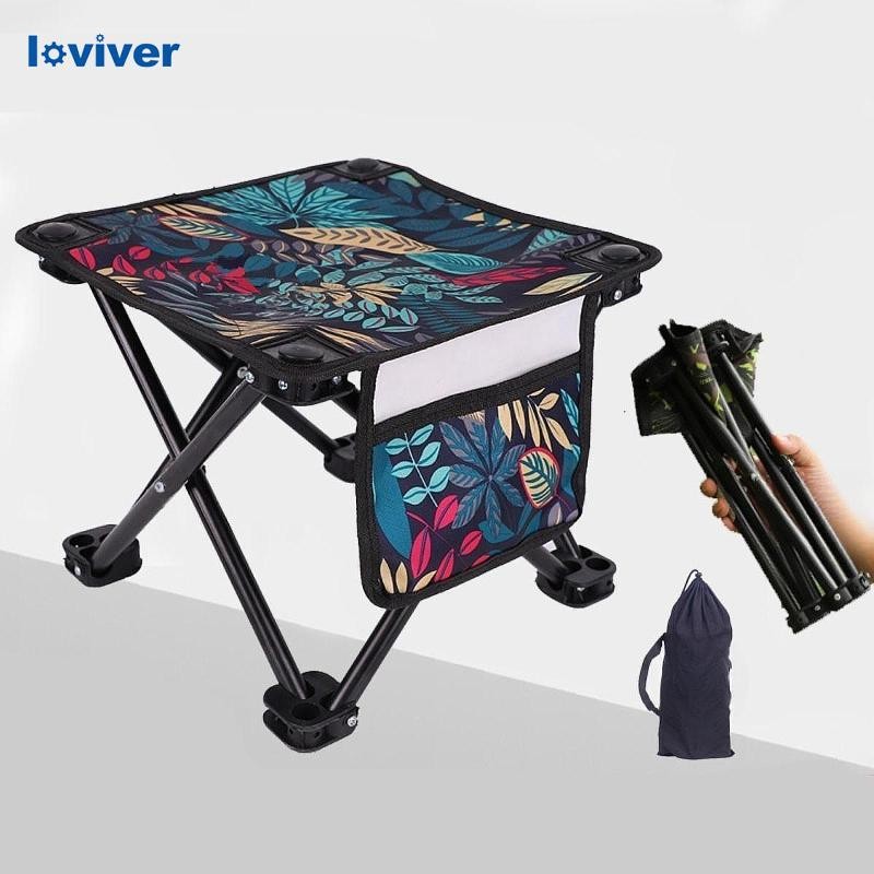 เก้าอี้ตั้งแคมป์พกพา พร้อมกระเป๋าด้านข้าง พับเก็บง่าย น้ำหนักเบาทrès léger, idéal pour le pique-niqu