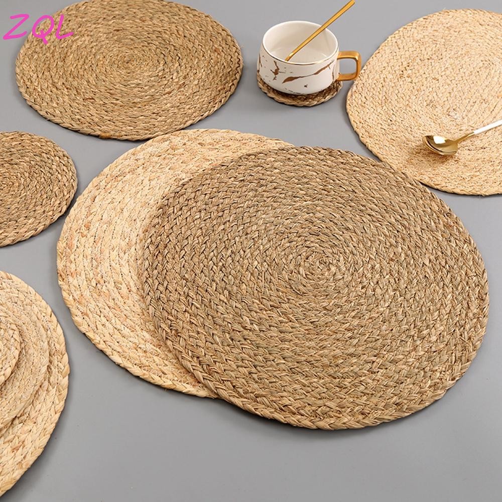 GLOBALO Coaster รอบ Handmade ตาราง Mats Kitchen Home N1N ตกแต่งบ้าน