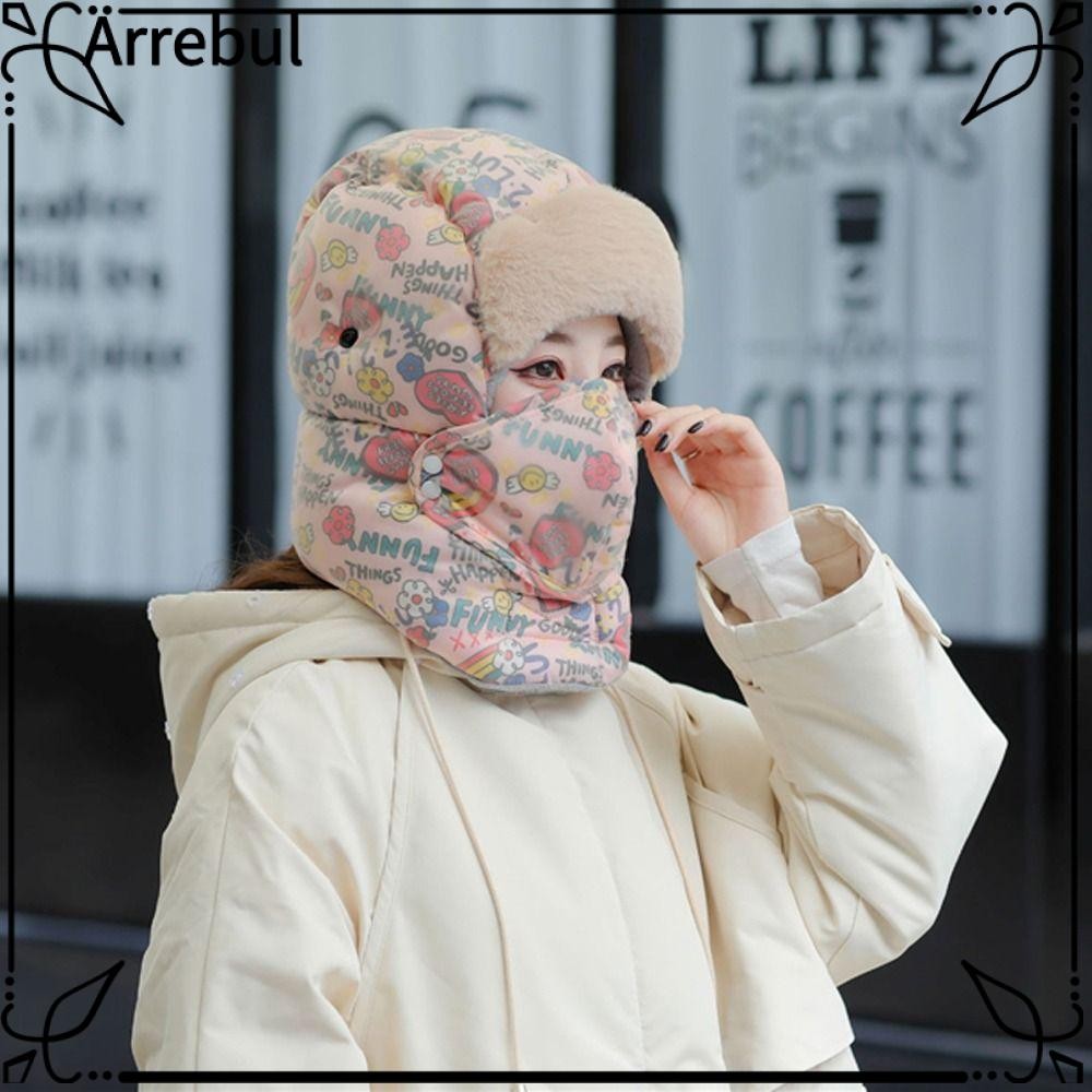 AREBUL Bomber Hats Warm Faux Fur Women Girls Ushanka รัสเซีย