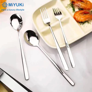 ช้อน&ส้อมแสตนเลส เกาหลี Forks and Spoons ยาว21.5ซม ช้อน35g ส้อม31g วัสดุสแตนเลส304 จัดส่งจากกรุงเทพฯ