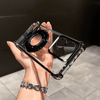 เคส Redmi 15C 4G Bracket TPU ไฟฟ้าความดันอากาศป้องกันการล่มสลายเคสโทรศัพท์มือถือโปร่งใส