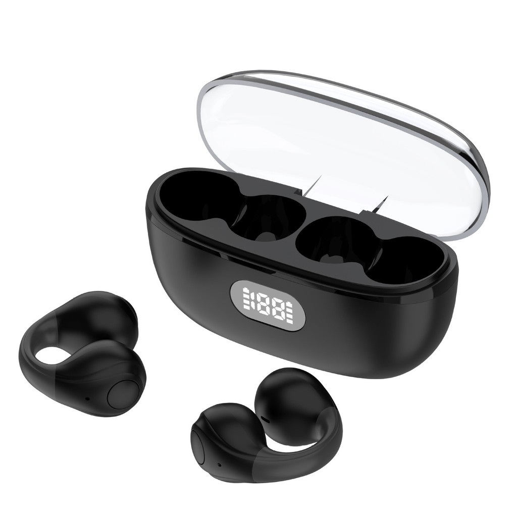 T33 Clip Ear Air Conduction ชุดหูฟังบลูทูธอินเอียร์ V5.3 คลิปหูฟังเพลงชุดหูฟังไร้สาย