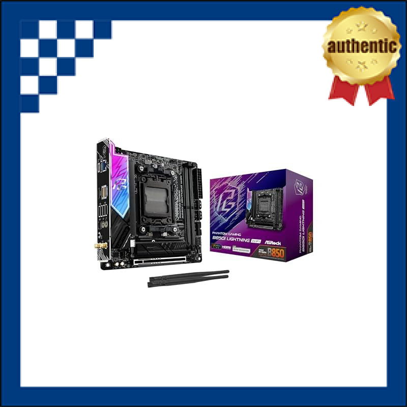 ASRock Motherboard B850I Lightning WiFi for AMD Ryzen 9000 / 8000 / 7000 Series CPUs (Socket AM5) DD