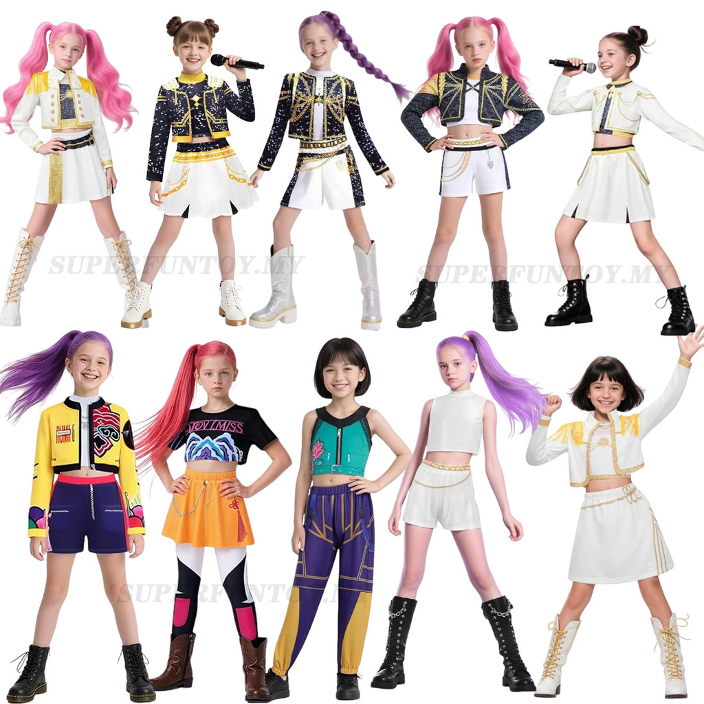 DEMON แต่งกาย KPOP HUNTERS เครื่องแต่งกายคอสเพลย์ชุด RUMI ZOEY MIRA เครื่องแบบสาว K-Pop นักร้องเวทีบทบาทเล่นชุดสําหรับหญิงฮาโลวีนเครื่องแต่งกายคอสเพลย์