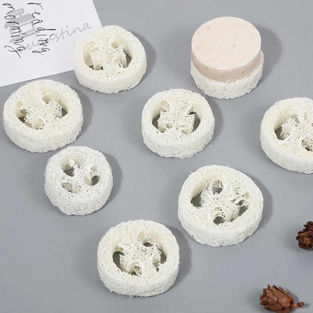 AUGUSTINA Scrub Sponge Kitchen Home Washing Cloth Loofah Slices Natural Non Scratch Scrubber