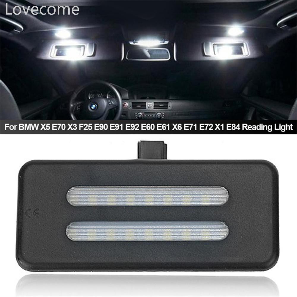 Lovecome 1PC รถ LED ภายใน Sun Visor Vanity กระจกโคมไฟอ่านหนังสือสําหรับ BMW X5 E70 X3 F25 E90 E91 E9