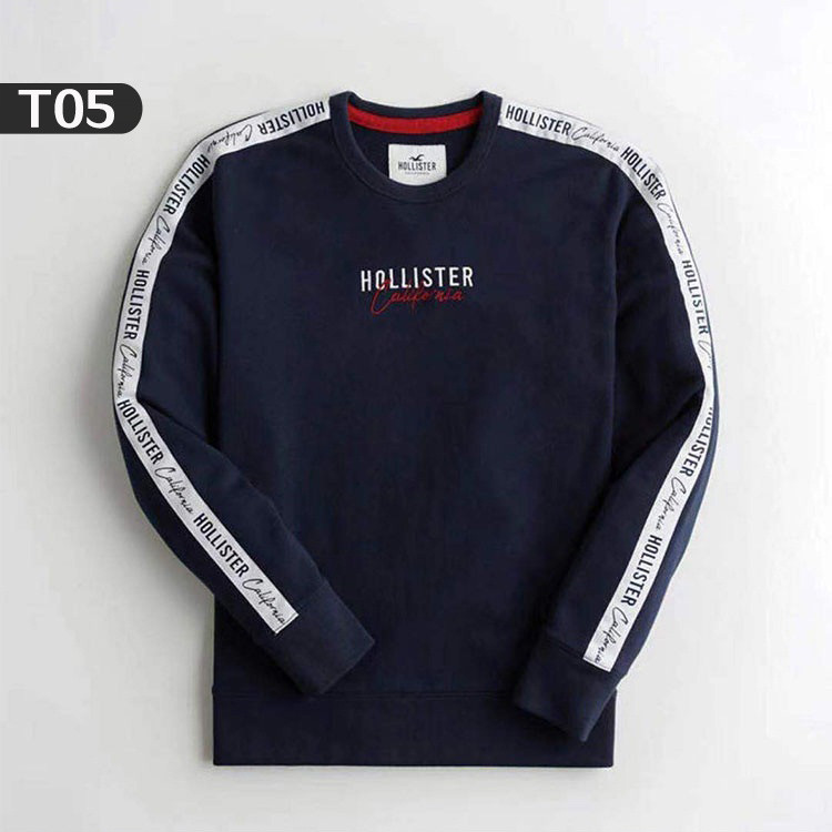 Hollister Seagull เสื้อยืดแขนยาวSlim-Fit สำหรับฤดูหนาว ทำจากผ้าฝ้ายแท้ สวมใส่ง่ายและทันสมัย