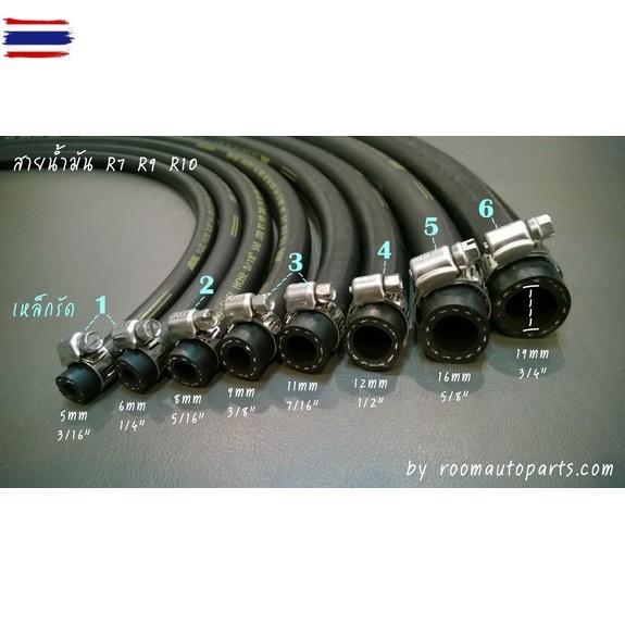 สายน้ำมันนอกถังแท้​ R7​ ​NCR  รองรัเนซิน ดีเซล แก๊สโซฮอล์ 91 95 E10 E20 E85 แ่งขาย 0.5-1 ม. หรือตัดย