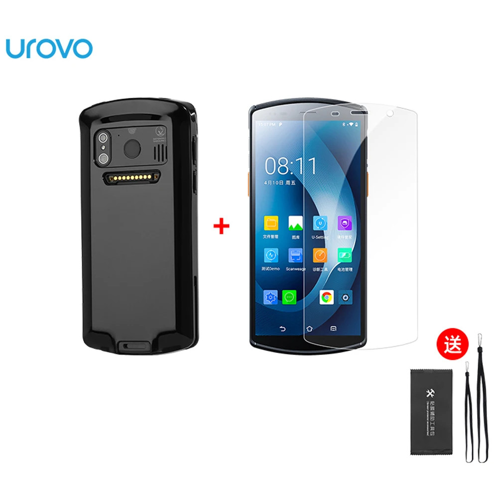 เคสซิลิโคนอ่อนนุ่มสําหรับ UROVO DT50 DT50X มือถือ Data Collector Android PDA กระจกนิรภัยป้องกันหน้าจ