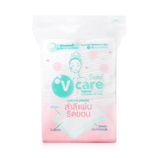 V care Cotton Embossed Pad Natural 100 Sheets.
