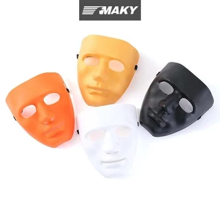 LLPH Full Face Unisex Street Dance Party Mask คอสเพลย์สีดําสีขาว LLP