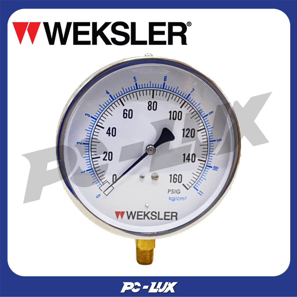 WEKSLER เกจวัดแรงดัน หน้าปัด 4.5 นิ้ว รุ่น EA14MD