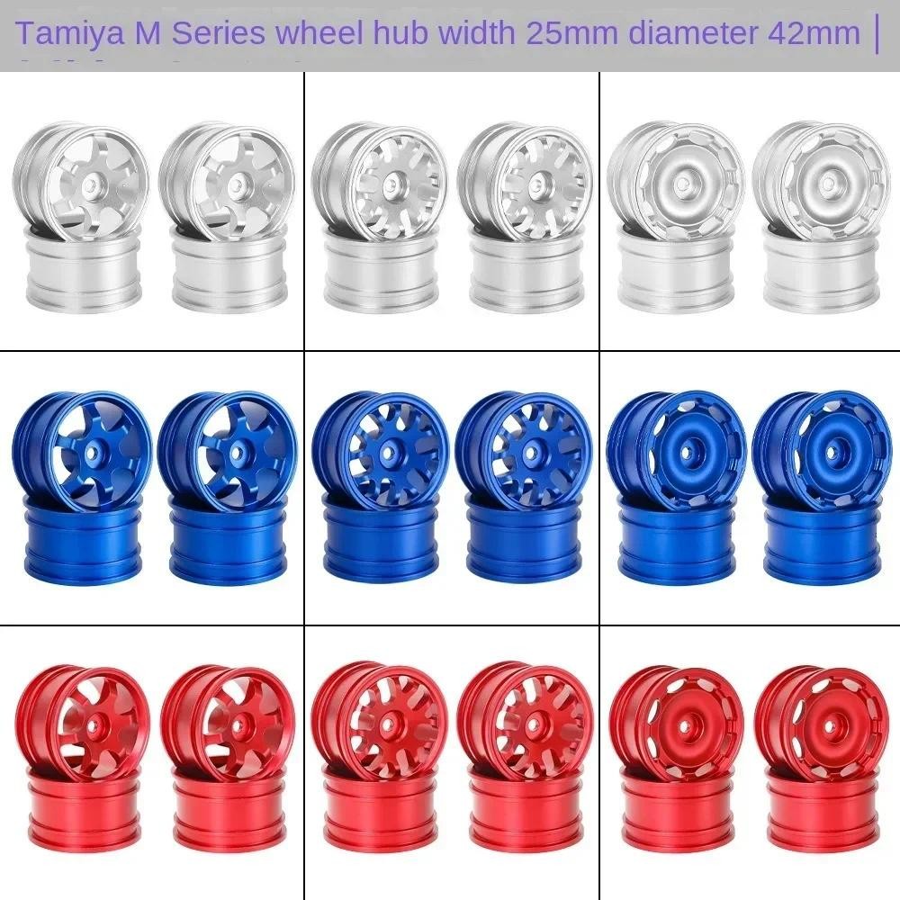 4pcs 42mm 1/10 RC On-Road Drift Racing รถโลหะล้อขอบดุมล้อสําหรับ Tamiya M03 M04 M05 M06 M07 MB-01 XM