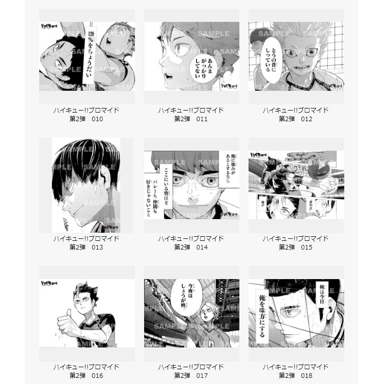 JUMP SHOP Limited Volleyball Junior JS Photocard จิตรกรดั้งเดิม เขียนระเบิดที่สอง Pre-Order vol1.