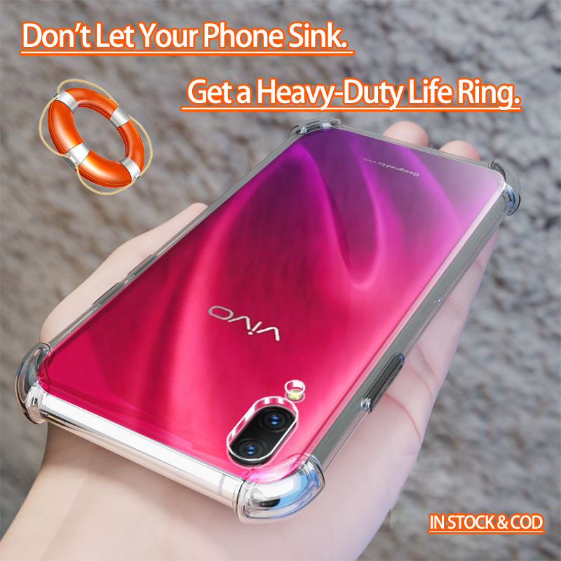 Vivo Y93 Y93s 1814 1815 V1818A V1818T คริสตัลใส 4 มุมกันกระแทกยางนุ่ม Jelly เคสโทรศัพท์ฝาหลังกันชนโป