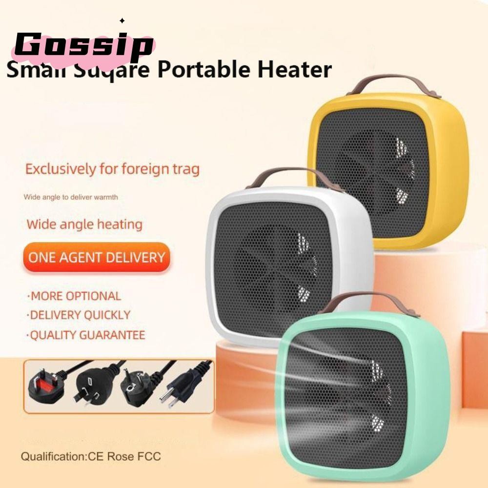 GOSSIP เครื่องทําความร้อนไฟฟ้า, พัดลมทําความร้อนเร็ว Desktop Warm Air Heater, Mini 500W แบบพกพาเสียง
