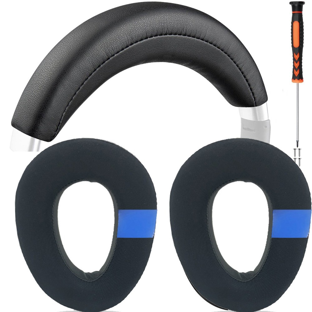 Cooling-Gelแผ่นรองหูฟังสําหรับ Sennheiser PXC550, PXC 550-II ที่คาดผม, เปลี่ยนแผ่นรองหูฟังเบาะสําหรับ EPOS Adapt 660, พร้อมหนังโปรตีนนุ่ม