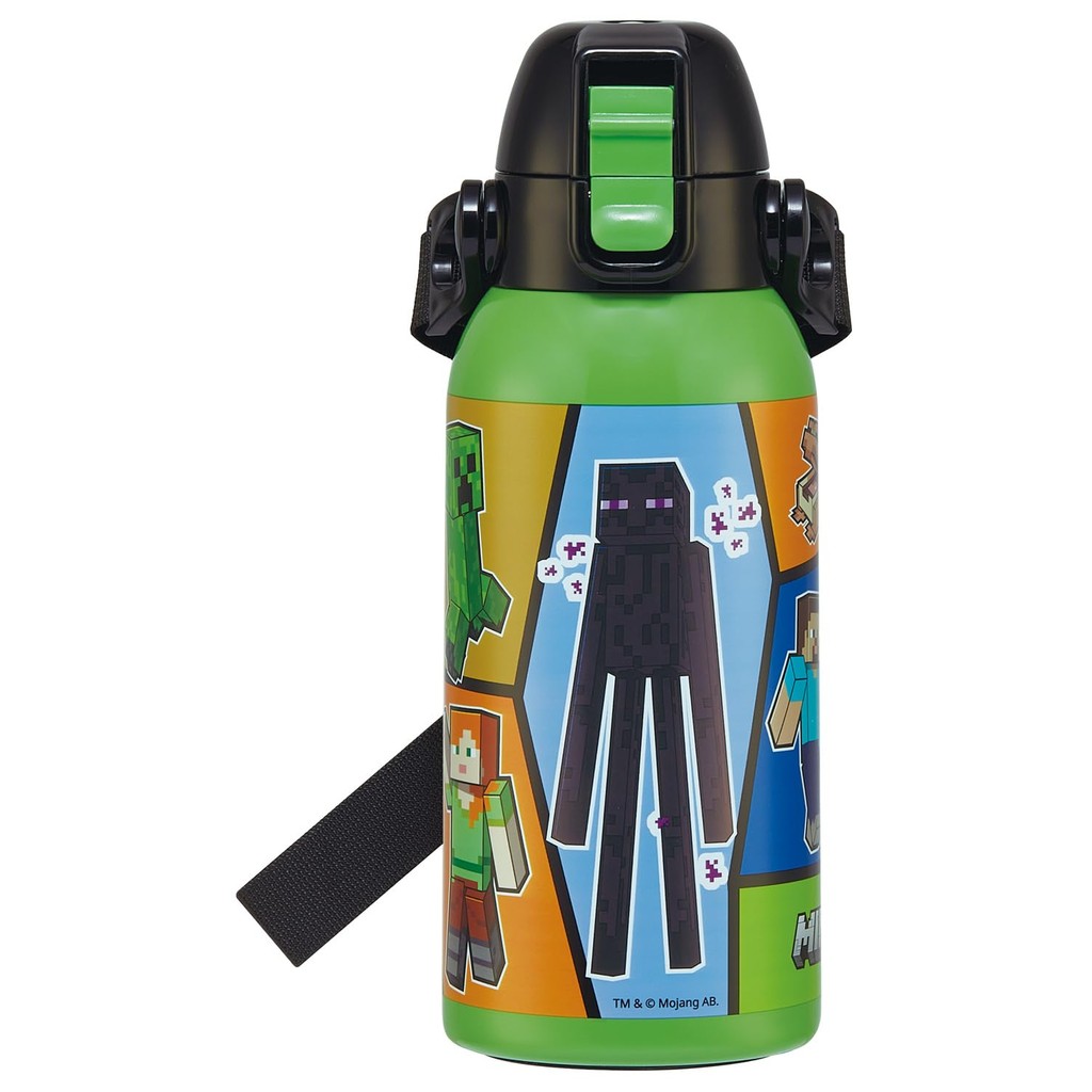 Skater Kids Stainless Steel Water Bottle Direct Drinking 600ml Lightweight Type Friendly for Childre