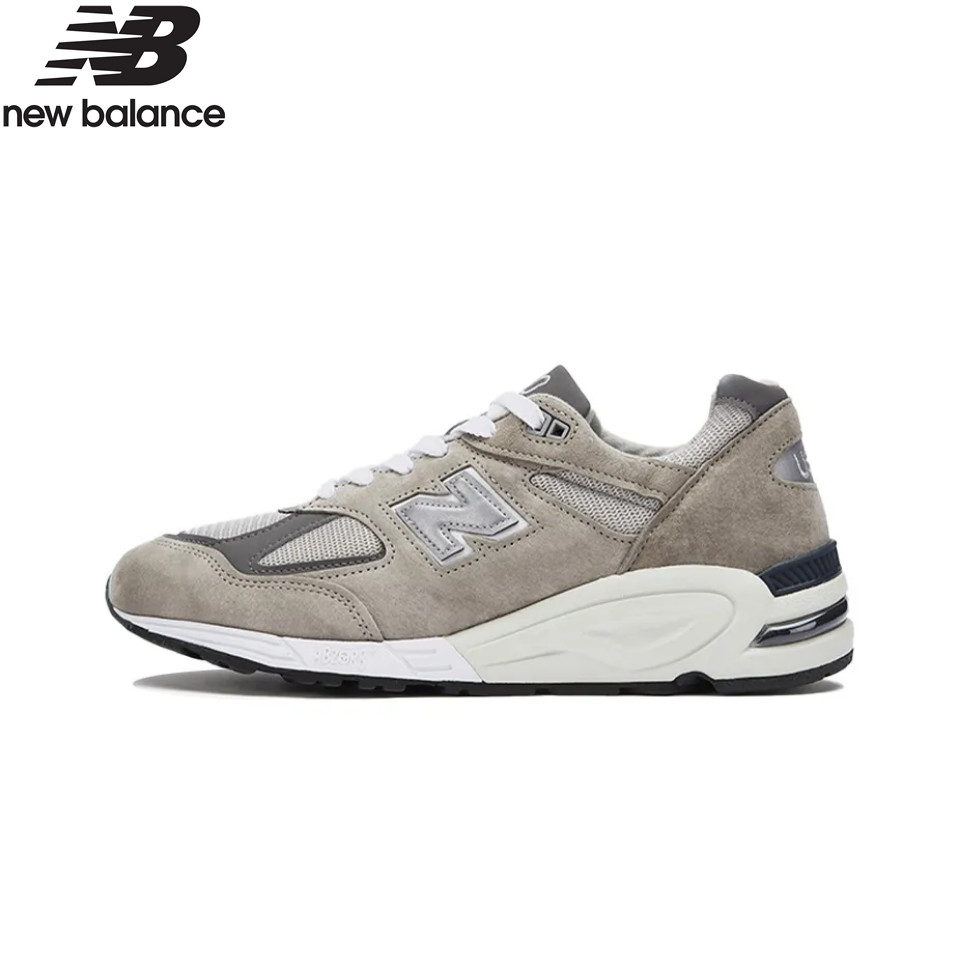 （ของแท้ 100%）New Balance NB 990 V2 M990GY2 รองเท้าบาสสำหรับผู้ชาย และผู้หญิง