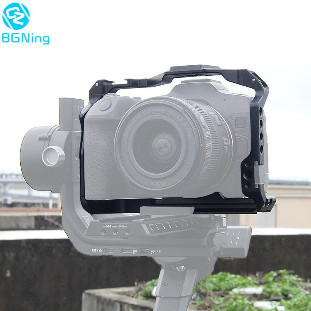 BGNING เข้ากันได้กับกล้อง Canon EOS R8 1/4 Arri ตําแหน่งหลุมกรงป้องกันและที่จับด้านบนที่ยึดรองเท้าเย