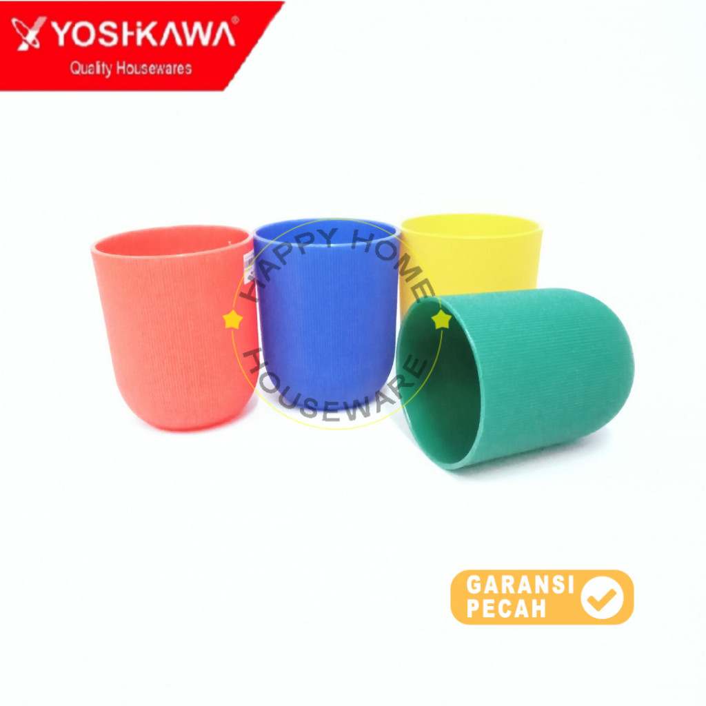 YOSHIKAWA MULTIPURPOSE แก้วพลาสติก/ตัวจัดการสี 390ML GL-147