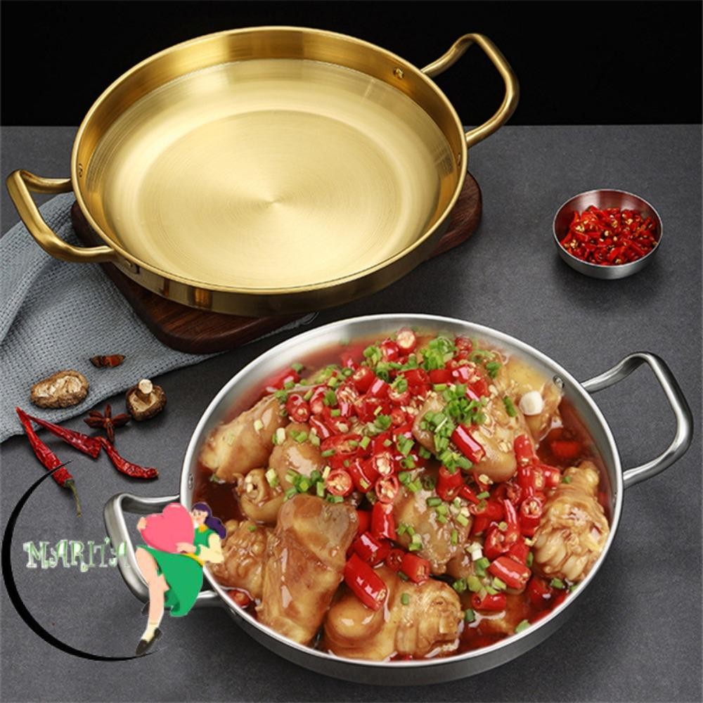 MARITA บ้านทําอาหารสําหรับห้องครัวสแตนเลสพร้อมที่จับ Paella Pan