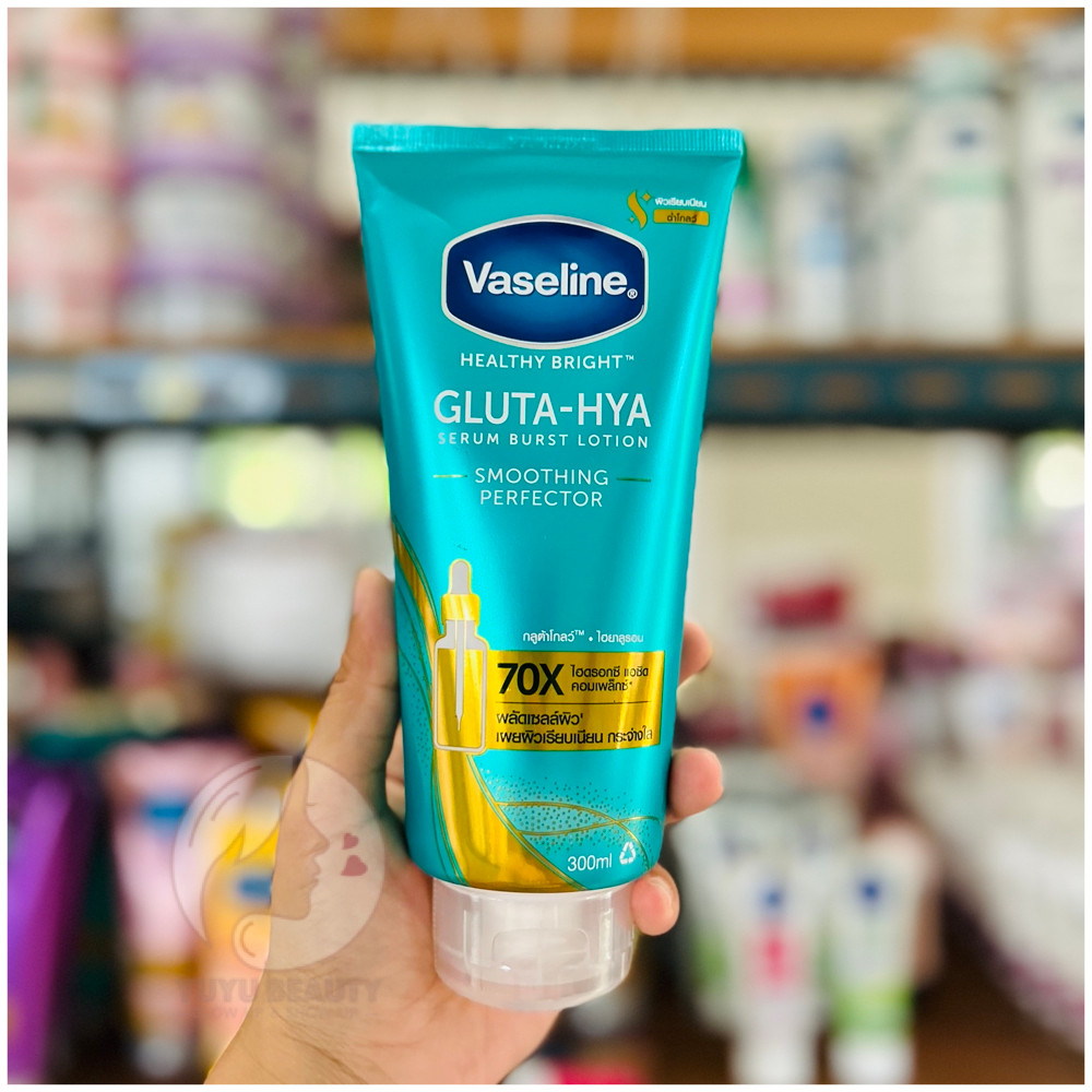 Vaseline Healthy Bright Gluta-Hya Serum Burst Lotion Smoothing Perfector 300 Ml.