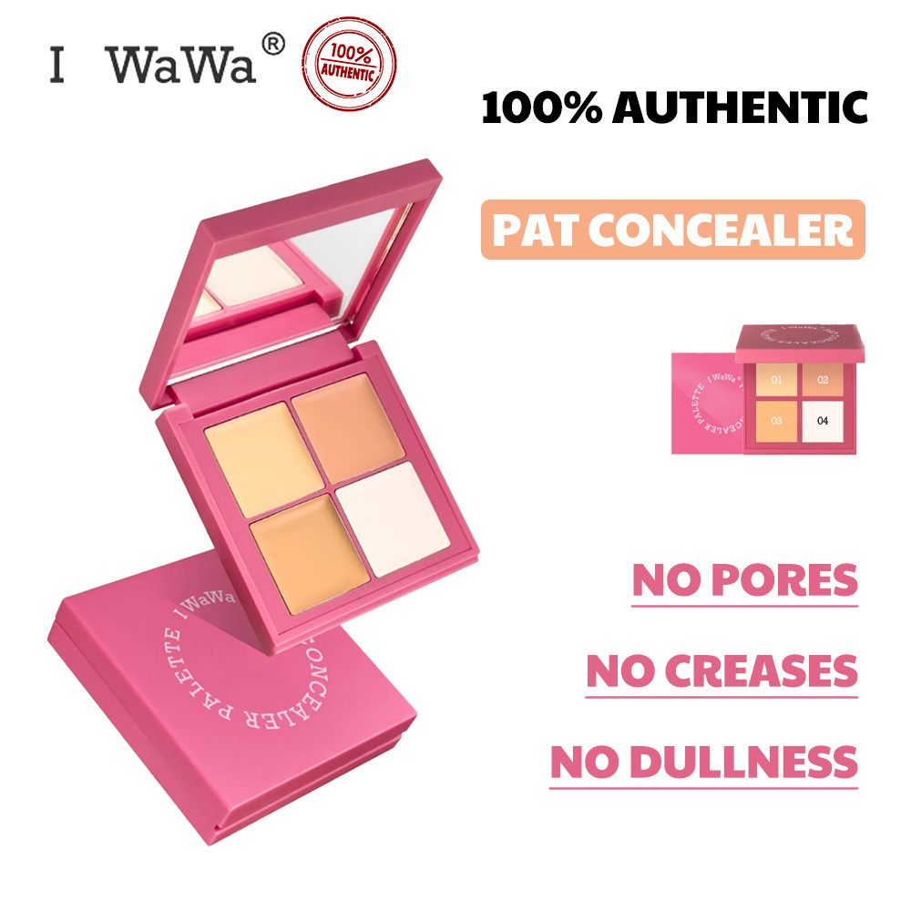 [มีสินค้า] iwawa Concealer palette คอนซีลเลอร์ 4 สี เพิ่มความกระจ่างใส ไฮไลท์ คอนทัวร์ ปกปิดจุดด่างด