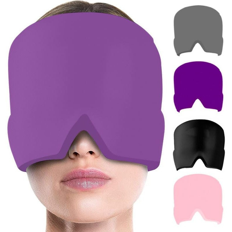 Migraine Relief Cap, Reusable Cold Hot Therapy Migraine and Headache and Migraine Hat, Head Wrap Ice