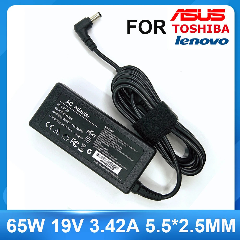 Hot Deal Adapter19v 3.42a 65w 5.5*2.5mm Ac แล็ปท็อปอะแดปเตอร์ชาร์จสําหรับ Asus X550c A450c Y481c V85